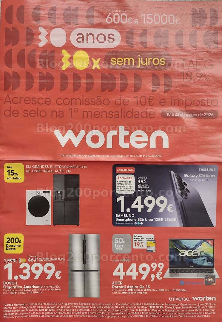 Antevisão Folheto WORTEN Promoções de 10 a 23 março